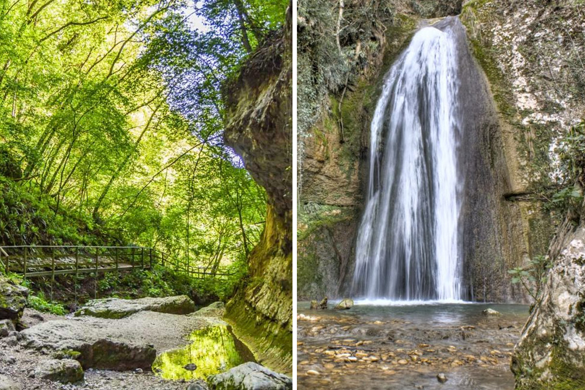 Parc des cascades de Molina dans la province de Vérone en Italie